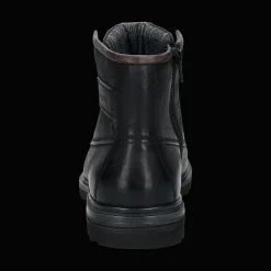 Leder Schnürstiefel schwarz