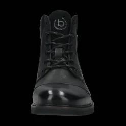 Leder Schnürstiefel schwarz