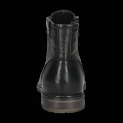 Leder Schnürstiefel schwarz