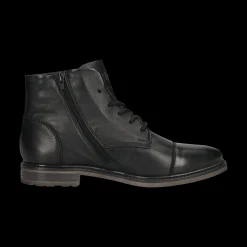 Leder Schnürstiefel schwarz