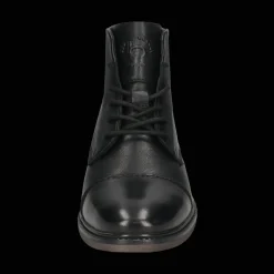 Leder Schnürstiefel schwarz