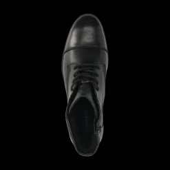 Leder Schnürstiefel schwarz