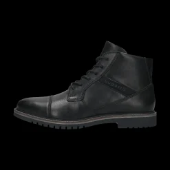 Leder Schnürstiefel schwarz