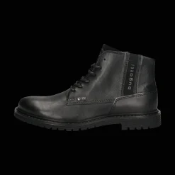Leder Schnürstiefel schwarz