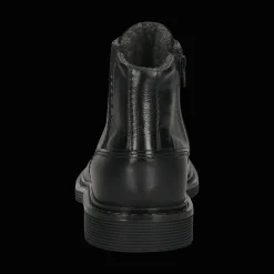 Leder Schnürstiefel schwarz
