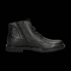 Leder Schnürstiefel schwarz