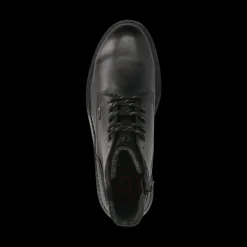 Leder Schnürstiefel schwarz