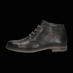Leder Schnürstiefel schwarz