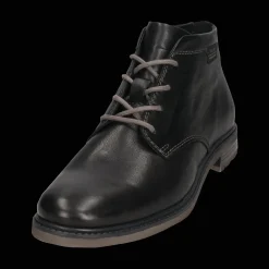 Leder Schnürstiefel schwarz