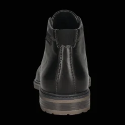 Leder Schnürstiefel schwarz