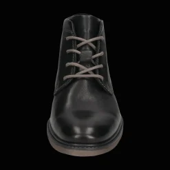 Leder Schnürstiefel schwarz