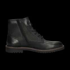 Leder Schnürstiefel schwarz