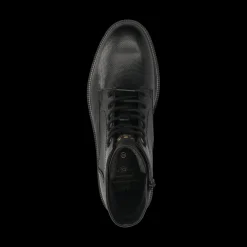 Leder Schnürstiefel schwarz