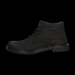 Leder Schnürstiefel schwarz