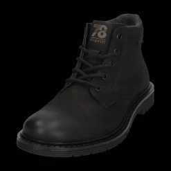 Leder Schnürstiefel schwarz