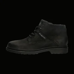 Leder Schnürstiefel schwarz