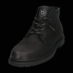 Leder Schnürstiefel schwarz