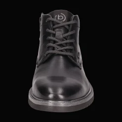 Leder Schnürstiefel schwarz