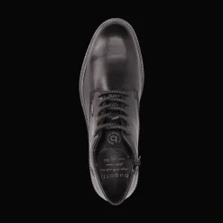 Leder Schnürstiefel schwarz