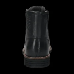 Leder Schnürstiefel schwarz