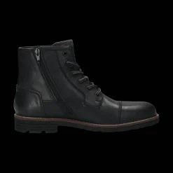 Leder Schnürstiefel schwarz