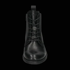 Leder Schnürstiefel schwarz
