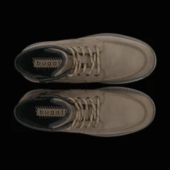 Leder Schnürstiefel taupe