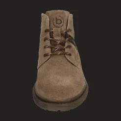 Leder Schnürstiefel taupe