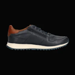 Leder Sneaker dunkelblau