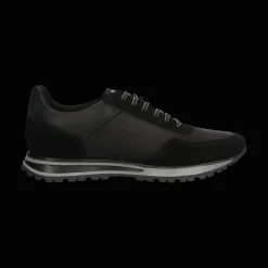 Leder Sneaker schwarz