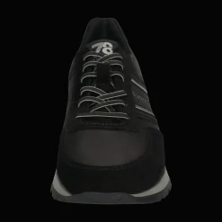 Leder Sneaker schwarz