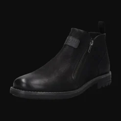 Leder Stiefel schwarz
