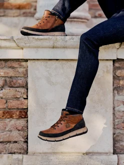 Schnürstiefel cognac